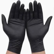 Premium Black Nitrile Powder Free Gloves- Box of 100