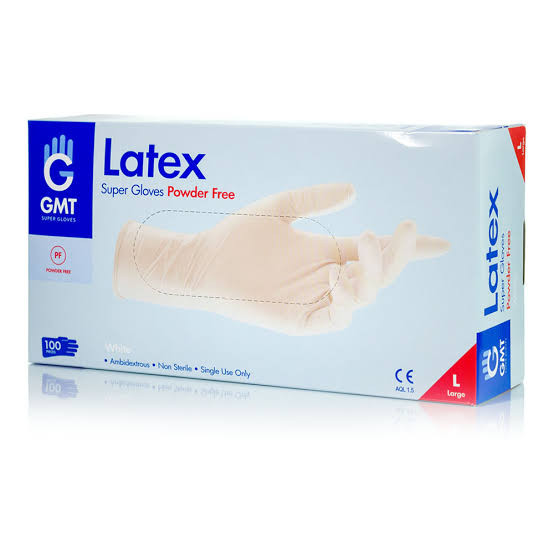 GMT Latex powder free gloves - 1 box